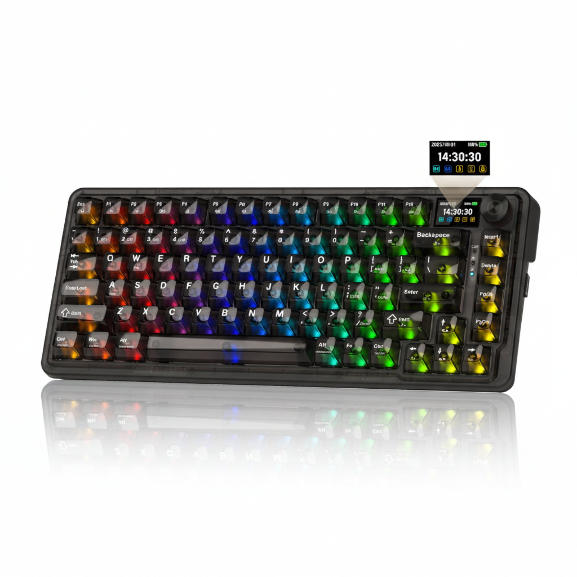 Redragon K751 75% Wireless Mechanical Gaming Keyboard For PC/Mac With Screen And Knob