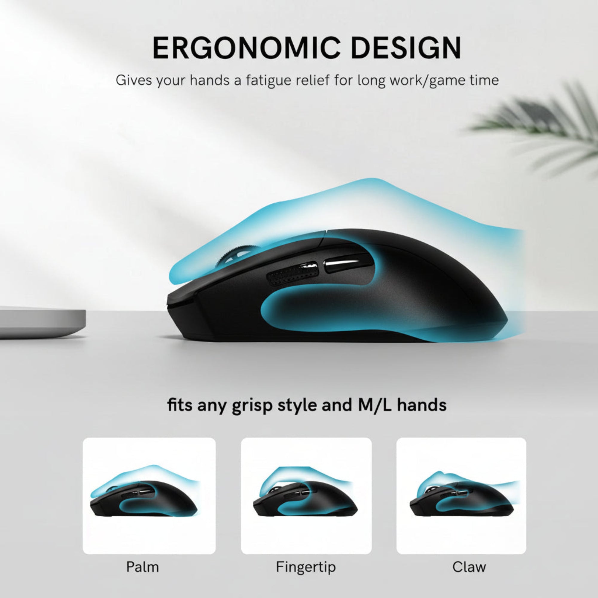 Redragon M821 Tri-Mode Wireless Gaming Mouse With Programmable Buttons