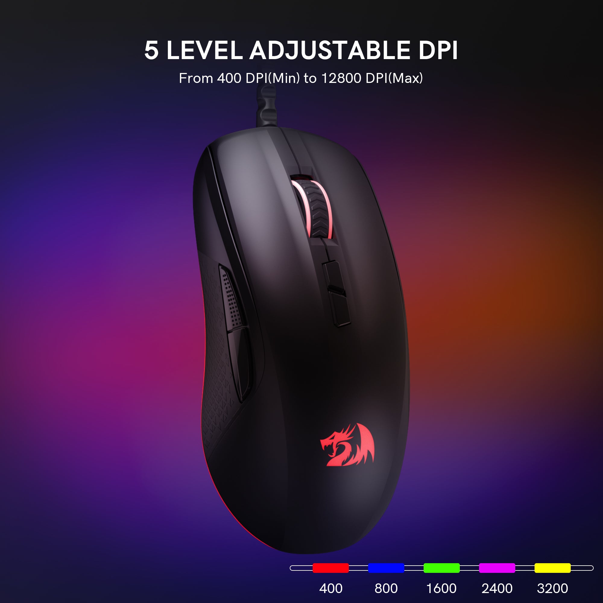 Redragon M718 Wired Gaming Mouse With RGB Backlits