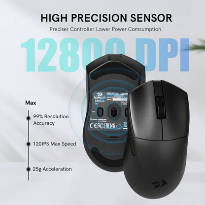 Redragon M821 Tri-Mode Wireless Gaming Mouse With Programmable Buttons