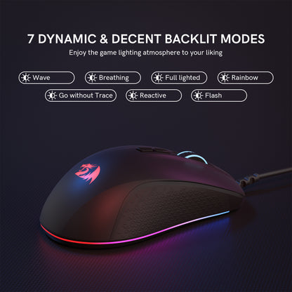 Redragon M718 Wired Gaming Mouse With RGB Backlits