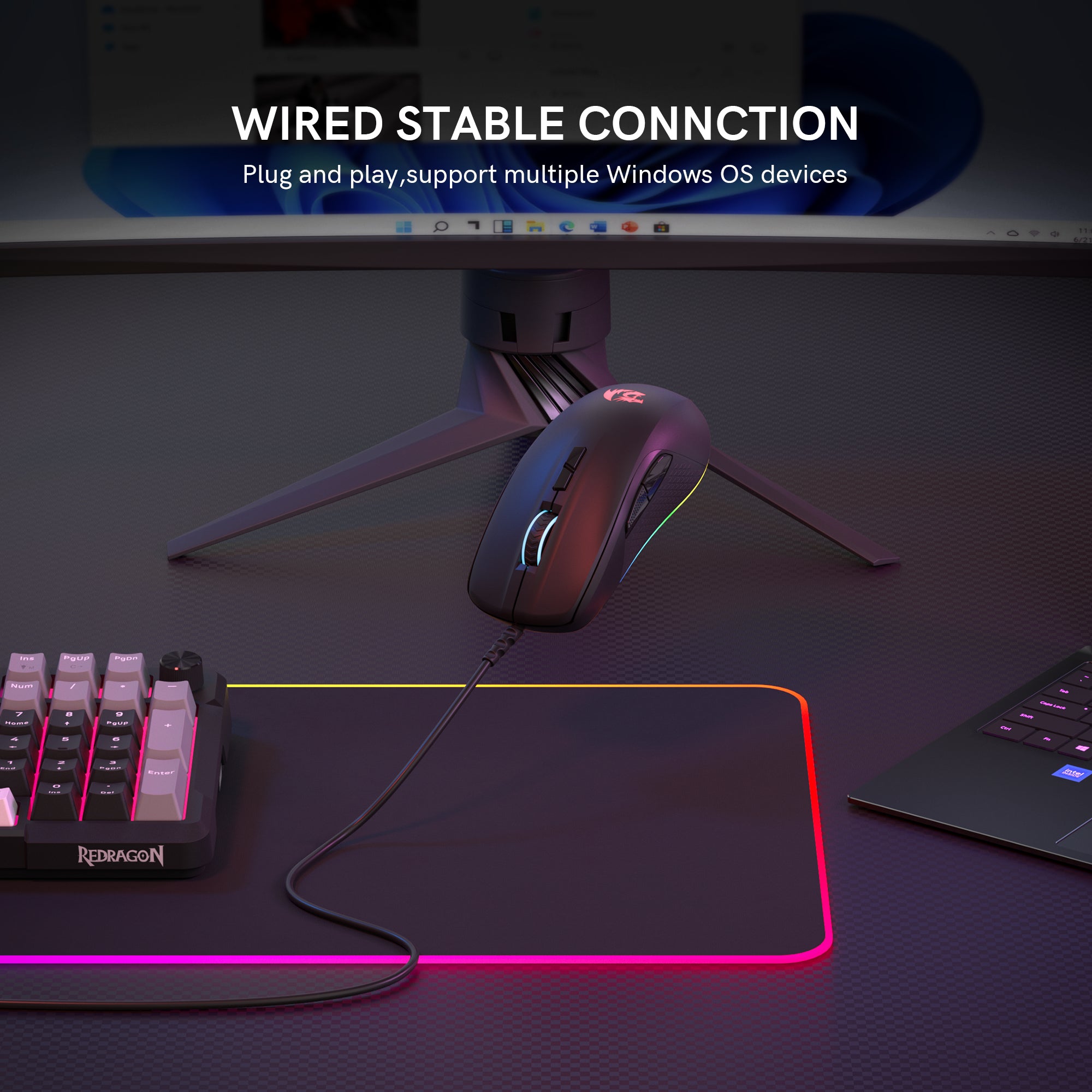 Redragon M718 Wired Gaming Mouse With RGB Backlits